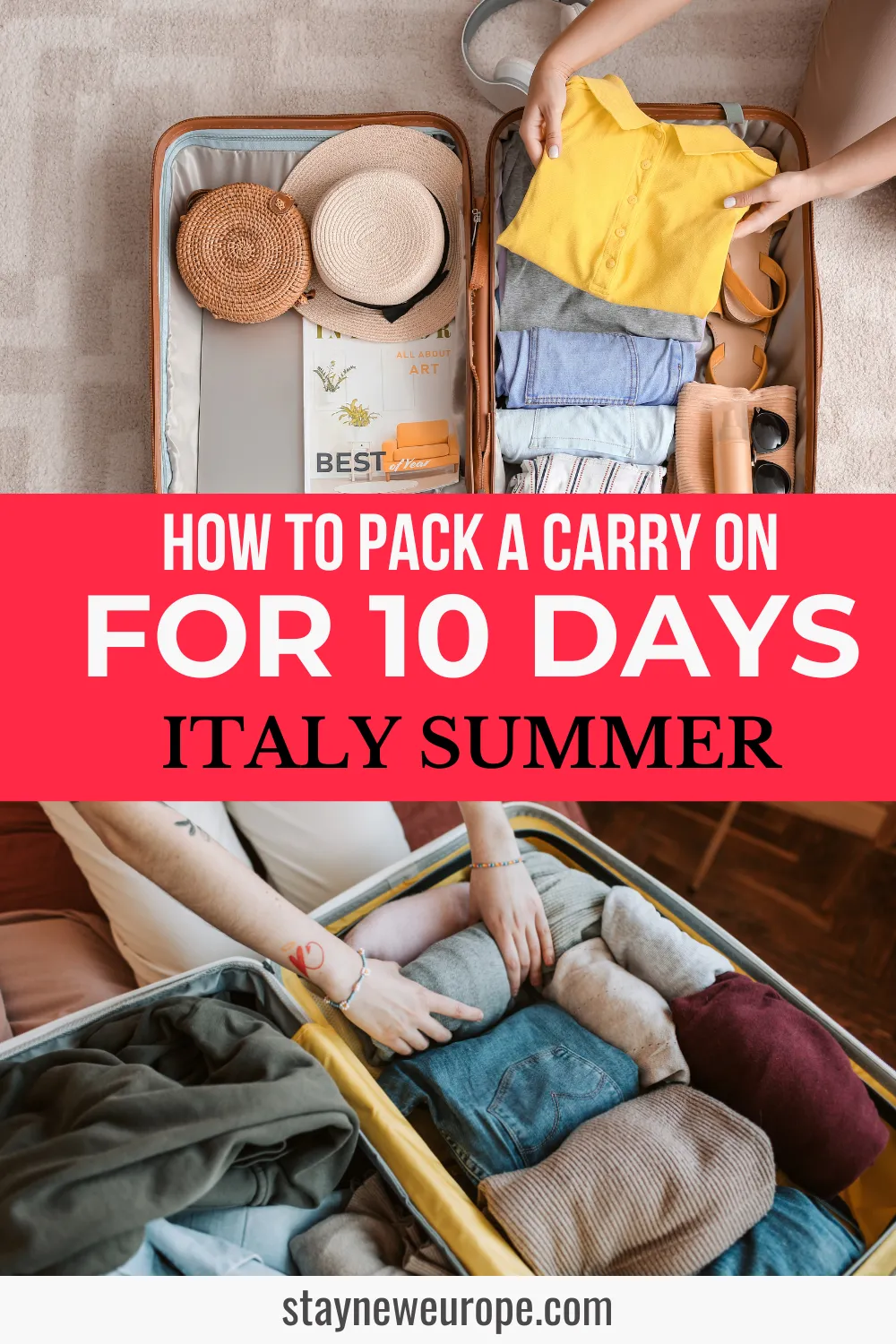 How to Pack a Carry On for 10 Days Italy Summer