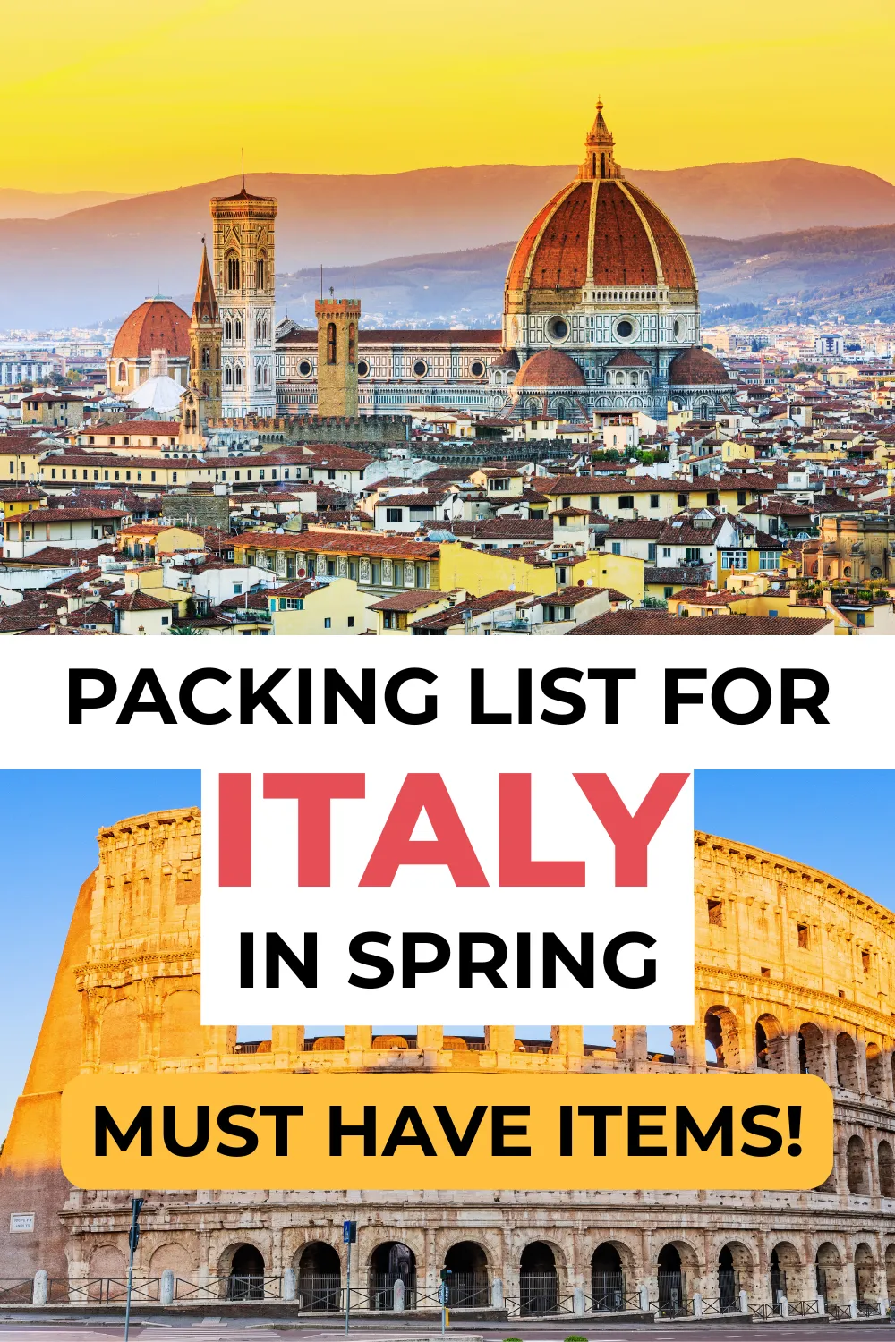 Packing List for Italy in Spring