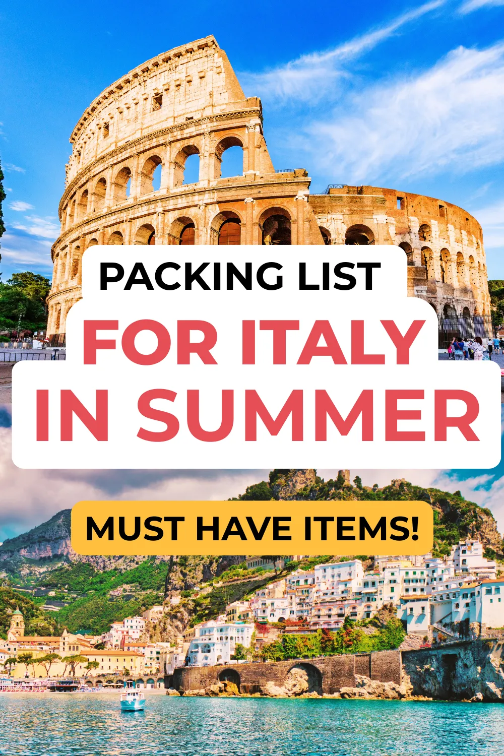 Packing List for Italy in Summer