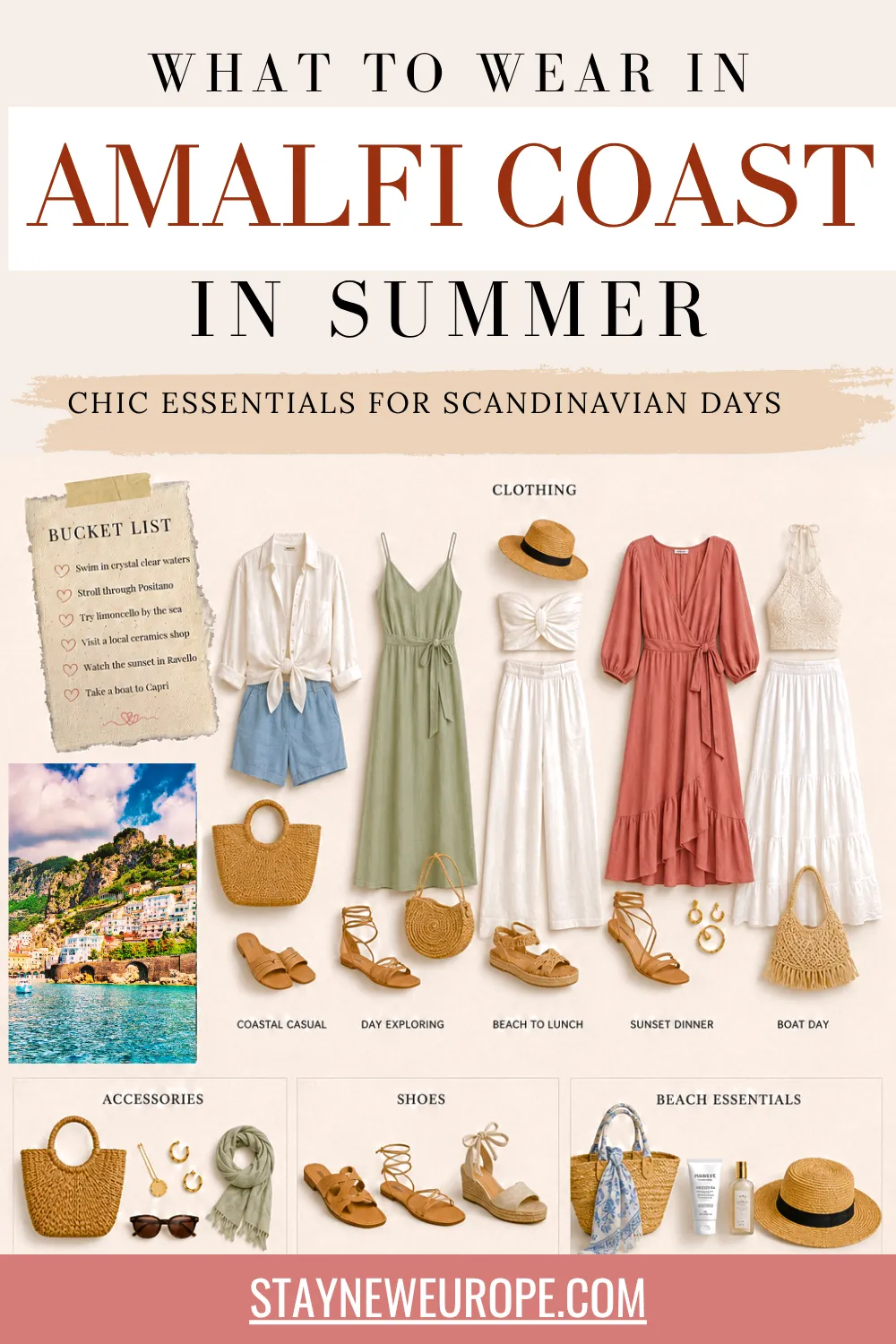 What to Wear in Amalfi Coast for Women in Summer